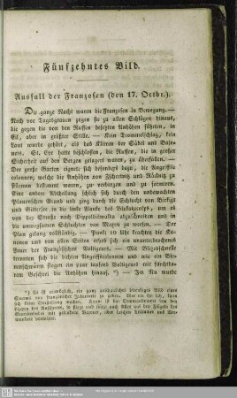 Fünfzehntes Bild. Ausfall der Franzosen (den 17. Octbr.)