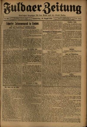 Ausgabe vom Donnerstag, den 10. August 1922.