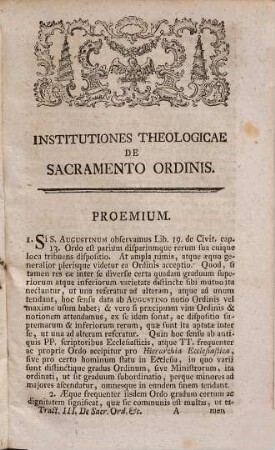 Theologia Dogmatico-Polemico-Scholastica : Praelectionibus Academicis Accomodata, 3,[1]. De Sacramentis Ordinis Et Matrimonii