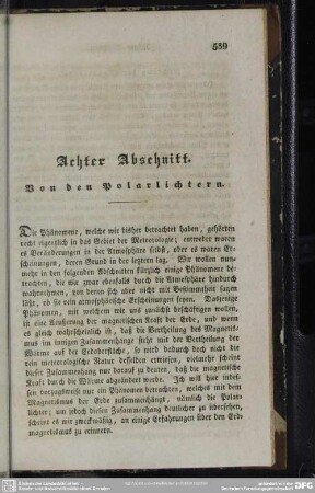 Achter Abschnitt. Von den Polarlichtern.