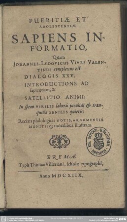 Pueritiae et adolescentiae sapiens informatio