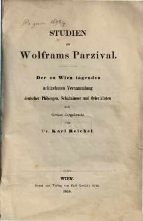 Studien zu Wolframs Parzival