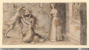 Tessa überrascht Calandrino mit Nicolosa