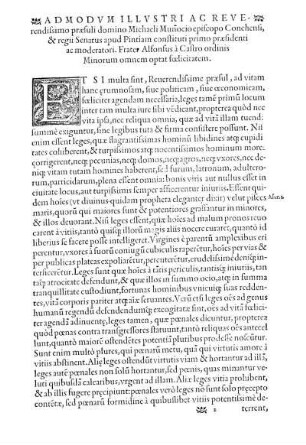 Admodvm Illvstri Ac Reverendissimo præsuli domino Michaeli Muñocio episcopo Conchensi, [...]