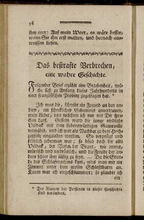 Das bestrafte Verbrechen, eine wahre Geschichte
