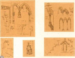 Lange, Ludwig; Lange - Archiv: IV.1 Gotik in Deutschland - Dom zu Regensburg (Details, Schnitt)