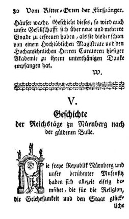 V. Geschichte der Reichstäge zu Nürnberg nach der güldenen Bulle.