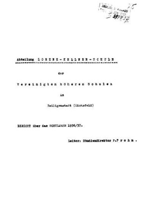 1936/37: Bericht ... - 1936/37