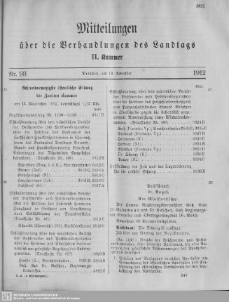 98. Sitzung