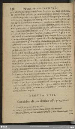 Regula XXII. Non debet aliquis alterius odio praegravari