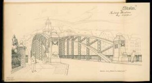 Brückenköpfe der Achenbachbrücke, Berlin-Tiergarten Monatskonkurrenz Juli 1903: Perspektivische Ansicht