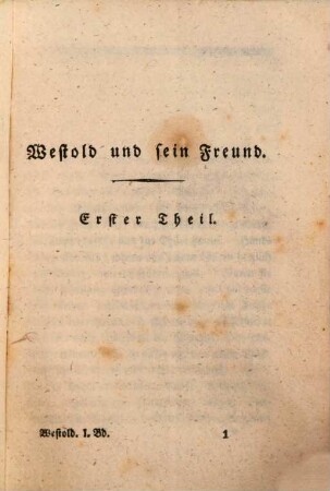 Westold und sein Freund, 1