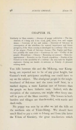 Chapter IX. Similary to Shan country ...