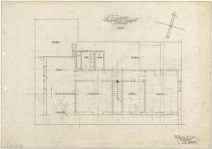 Gsaenger, Gustav; Lenggries (Bayern); Landhaus Dr. Mulfinger, Landhaus Joedicke - Landhaus Joedicke (Grundriss OG)