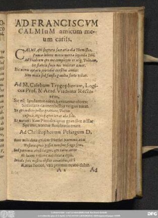 [Ad Diversos Carmina]