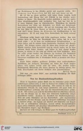 Von der Kunstausstellungskrankheit