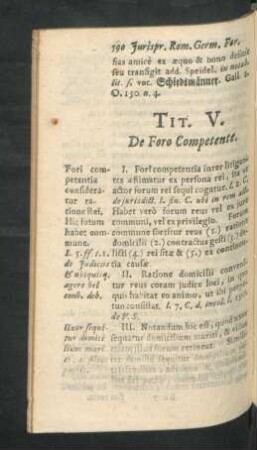 Tit. V. De Foro Competente