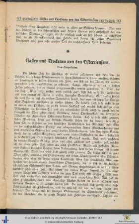 Nasses und Trockenes von den Cisterciensern.