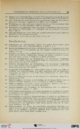 Metallarbeiten (Nr. 348-402)