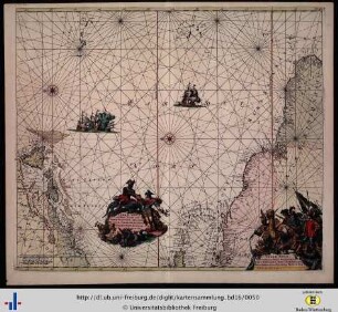 Terra Nova, ac maris tractus circa Novam Franciam, Angliam, Belgium, Venezuelam, Novam Andalusiam, Guianam et Brasiliam.