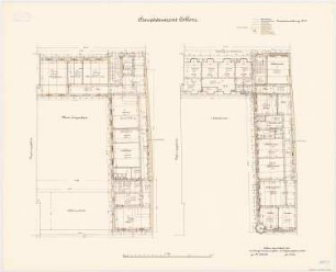 Hauptsteueramt, Koblenz: Grundriss oberes EG, 1. OG 1:100