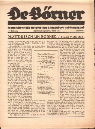 Plattdütsch un Börner / Snackt Plattdütsch!