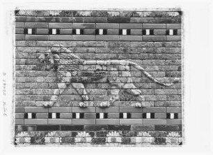 Berlin. Staatliche Museen, Vorderasiatisches Museum, Löwen-Relief der Thronsaalfassade