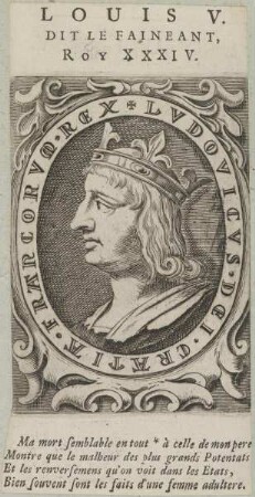 Bildnis von Louis V., genannt Le Faineant