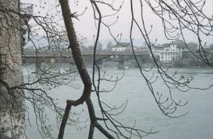 Bad Säckingen. Alte Rheinbrücke, Ansicht der Unterstromseite