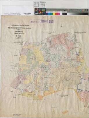 Beckum (Beckum), Umlegung Beckum-Ost, Besitzstandskarte Bl.1 -alter Bestand