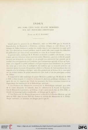 12: Index des noms cités quatre mémoires sur les peintures orientales