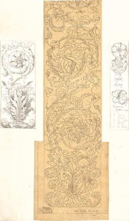 Gmelin, Leopold; Sammlung Gmelin: Handzeichnungen - Folio 17 - Dekorationen, nach Raffael (Details)
