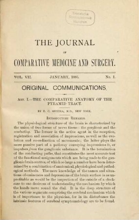 The Journal of comparative medicine and surgery. 7, 7. 1886