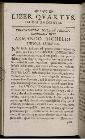 Liber Quartus. Elogia Eminentia.