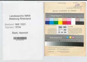 Entnazifizierung Heinrich Stark , geb. 23.02.1893 ()