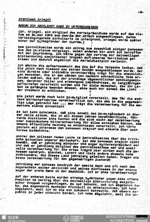 Warum ich abgelehnt habe zu unterschreiben