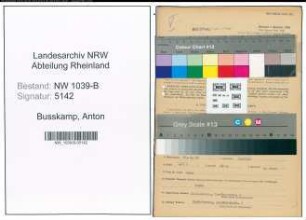 Entnazifizierung Anton Busskamp , geb. 14.05.1905 (Arbeiter)