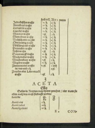 3 Aceta Essig