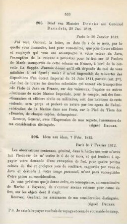 206. Idem aan idem, 7 Febr. 1812