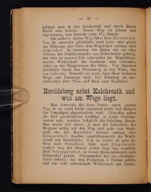 Heroldsberg nebst Kalchreuth und was am Wege liegt.