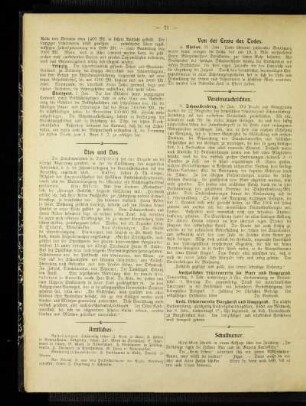 Von der Ernte des Todes : [Sprickmann] ; [Nekrolog]