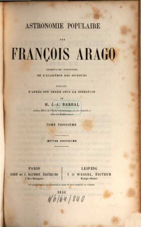 Astronomie populaire : oeuvre posthume, 3