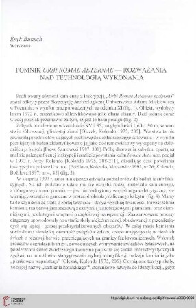12: Pomnik Urbi Romae Aeternae - rozważania nad technologią wykonania