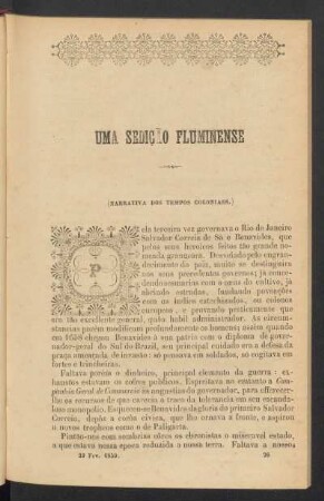 Uma sedição fluminense : (Narrativa dos tempos coloniaes.)