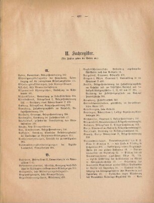 II. Sachregister
