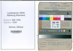 Entnazifizierung Othmar Werner , geb. 29.06.1902 (Bergingenieur)