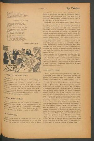 Ecos : Un artículo de Groussac [y] El Emir Emin Arslan [y] Las elecciones [y] Rumores de crísis
