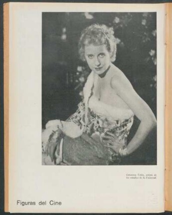 Figuras del cine : Genoveva Tobín, artista de los estudios de la Universal
