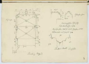 Rathaus, Amberg: Grundriss, Details (aus: Skizzen- und Fotoalbum 15)