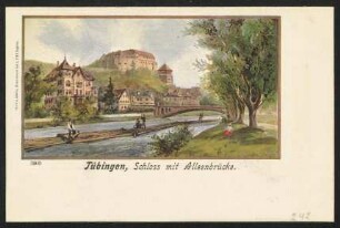 242, Tübingen, Schloss mit Alleenbrücke.